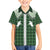 Aloha Hawaii Cowboys Paniolo Family Matching Off The Shoulder Long Sleeve Dress and Hawaiian Shirt Forest Green Palaka - Polynesian Pride