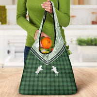 Aloha Hawaii Cowboys Paniolo Grocery Bag Forest Green Palaka - Polynesian Pride