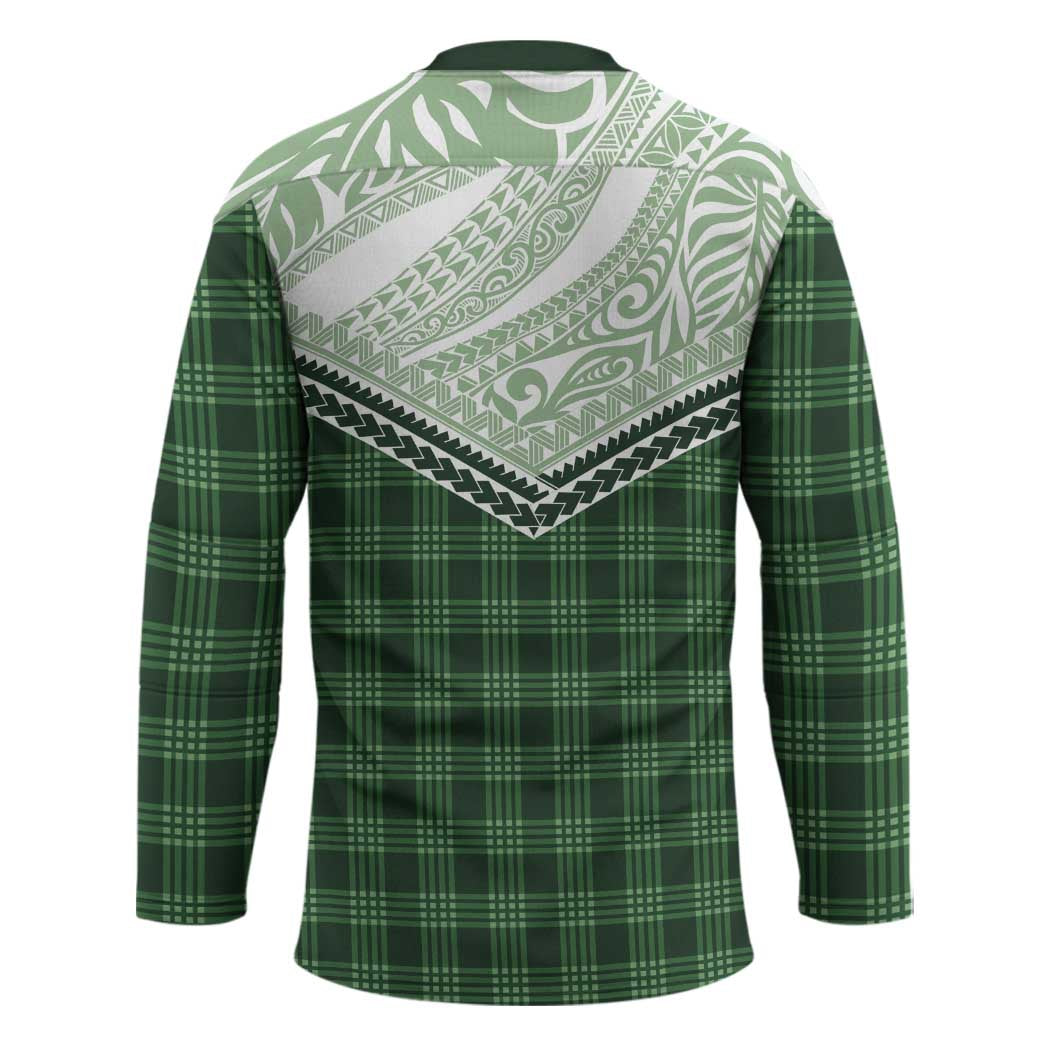 Aloha Hawaii Cowboys Paniolo Hockey Jersey Forest Green Palaka - Polynesian Pride