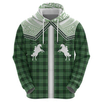 Aloha Hawaii Cowboys Paniolo Hoodie Forest Green Palaka - Polynesian Pride