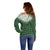 Aloha Hawaii Cowboys Paniolo Off Shoulder Sweater Forest Green Palaka - Polynesian Pride