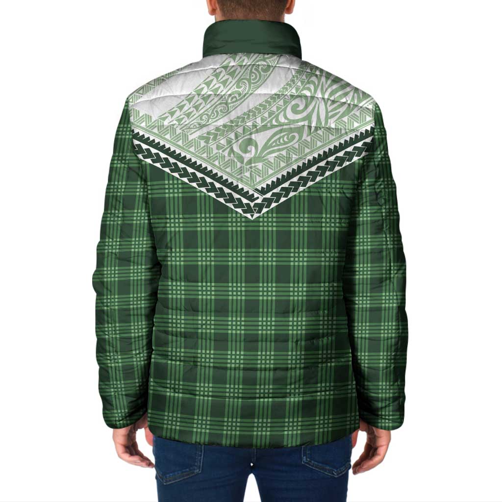 Aloha Hawaii Cowboys Paniolo Padded Jacket Forest Green Palaka - Polynesian Pride