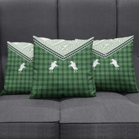 Aloha Hawaii Cowboys Paniolo Pillow Cover Forest Green Palaka - Polynesian Pride