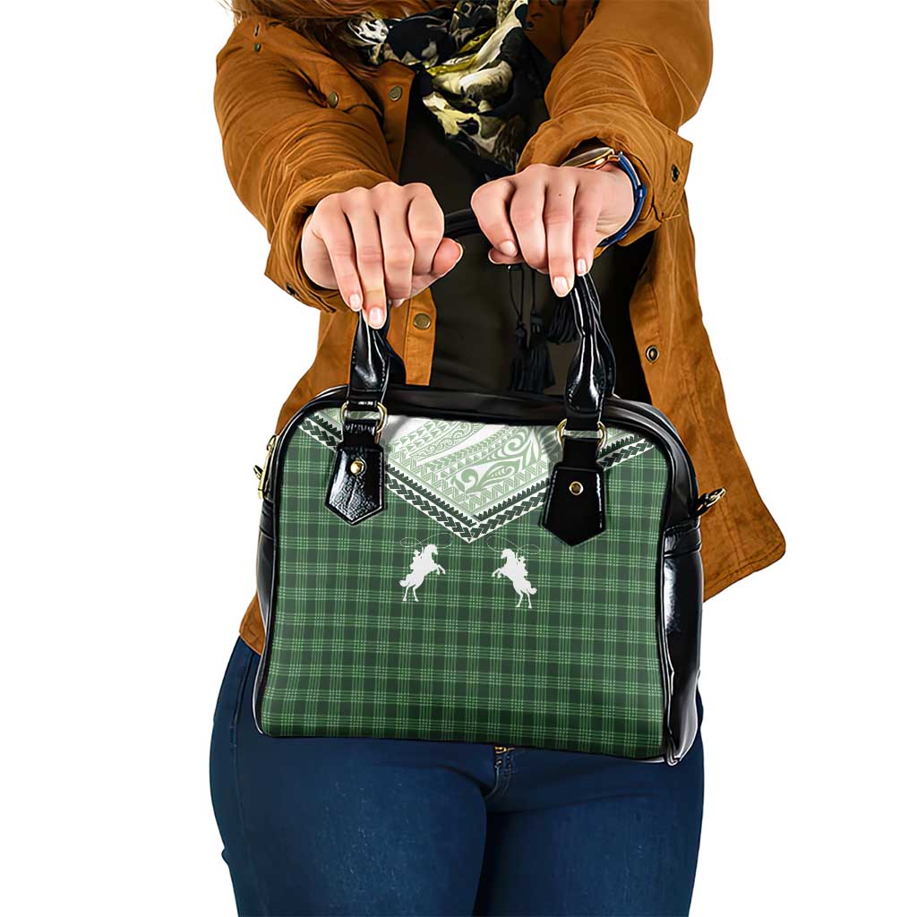 Aloha Hawaii Cowboys Paniolo Shoulder Handbag Forest Green Palaka LT7 One Size Dark Green - Polynesian Pride