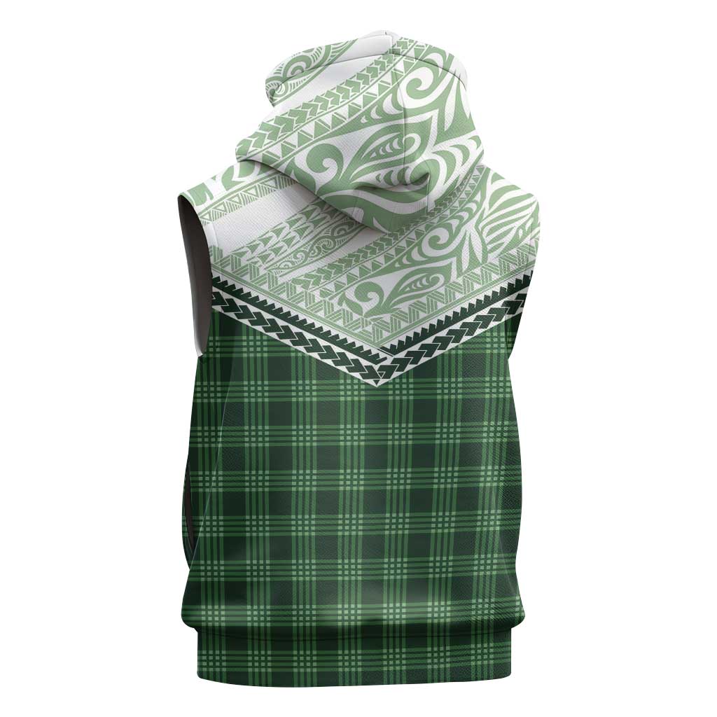 Aloha Hawaii Cowboys Paniolo Sleeveless Hoodie Forest Green Palaka - Polynesian Pride