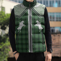 Aloha Hawaii Cowboys Paniolo Sleeveless Puffer Jacket Forest Green Palaka - Polynesian Pride