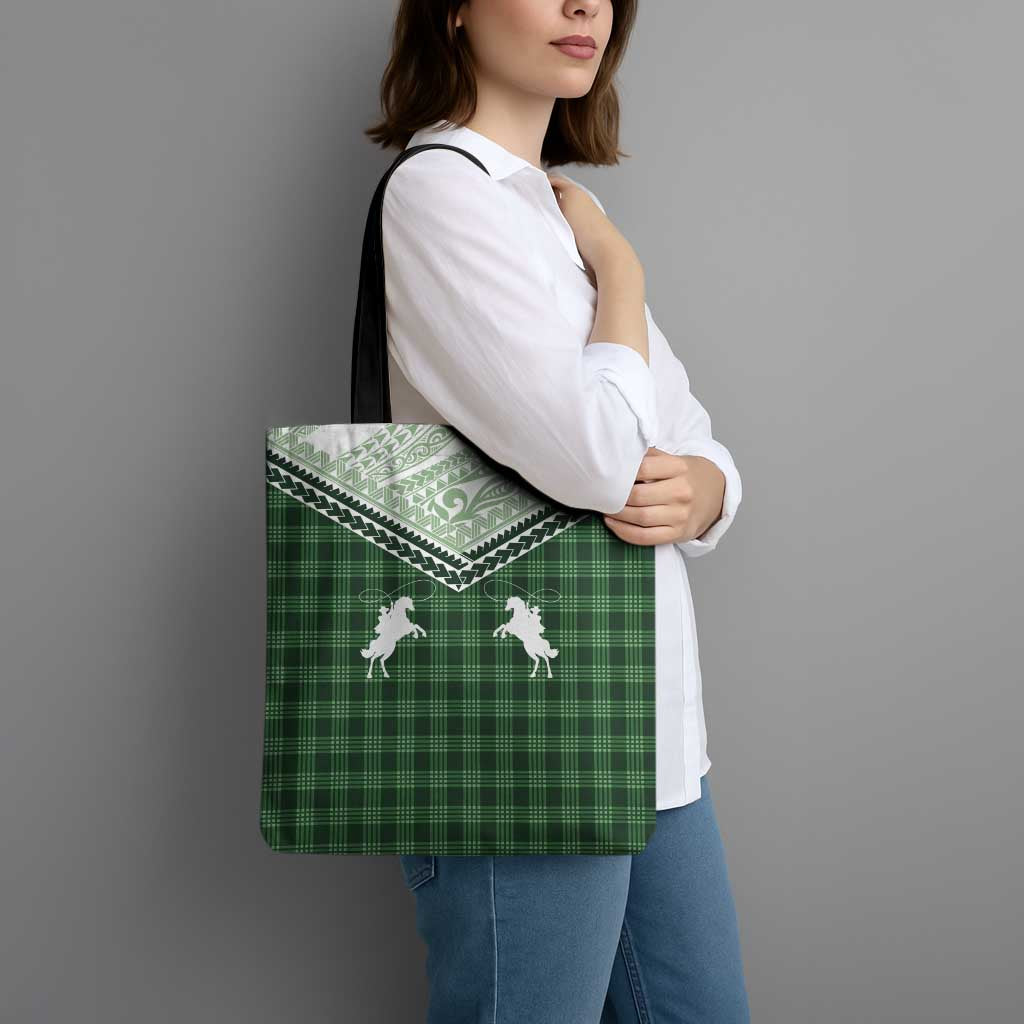 Aloha Hawaii Cowboys Paniolo Tote Bag Forest Green Palaka - Polynesian Pride