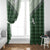 Aloha Hawaii Cowboys Paniolo Window Curtain Forest Green Palaka - Polynesian Pride