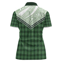 Aloha Hawaii Cowboys Paniolo Women Polo Shirt Forest Green Palaka - Polynesian Pride