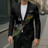 Kia Ora New Zealand Floral Personalized Blazer Black - Polynesian Pride