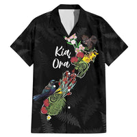 Kia Ora New Zealand Floral Personalized Family Matching Mermaid Dress and Hawaiian Shirt Black - Polynesian Pride