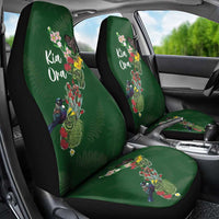 Kia Ora New Zealand Floral Car Seat Cover Sage Green - Polynesian Pride