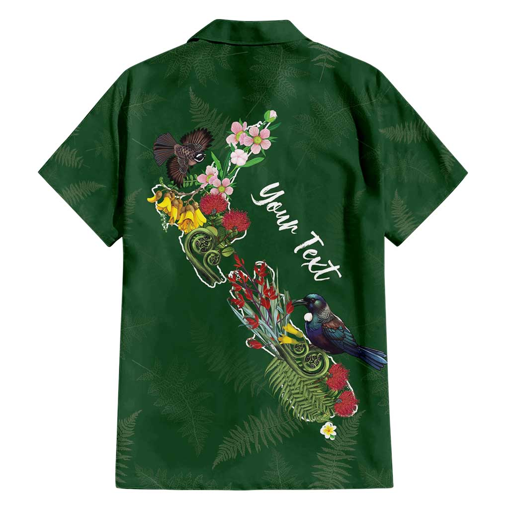 Kia Ora New Zealand Floral Personalized Hawaiian Shirt Sage Green - Polynesian Pride