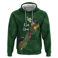 Kia Ora New Zealand Floral Personalized Hoodie Sage Green - Polynesian Pride