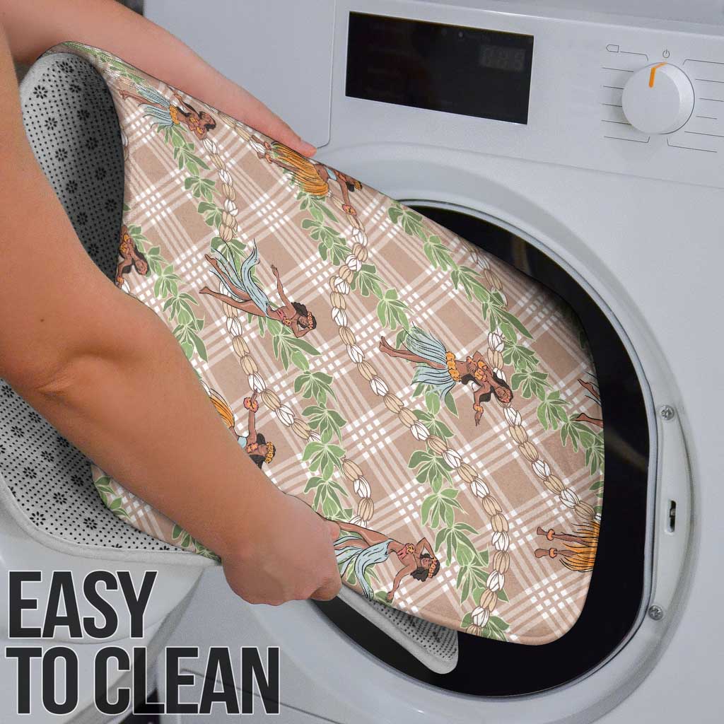 Beige Palaka Hula Girls Seamless Hawaii Aloha Bathroom Set - Polynesian Pride