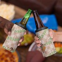 Beige Palaka Hula Girls Seamless Hawaii Aloha 4 in 1 Can Cooler Tumbler - Polynesian Pride