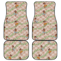 Beige Palaka Hula Girls Seamless Hawaii Aloha Car Mats - Polynesian Pride