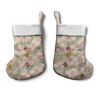 Beige Palaka Hula Girls Seamless Hawaii Aloha Christmas Stocking - Polynesian Pride