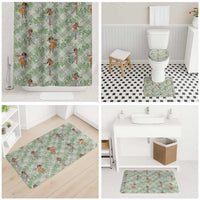Mint Palaka Hula Girls Seamless Hawaii Aloha Bathroom Set - Polynesian Pride