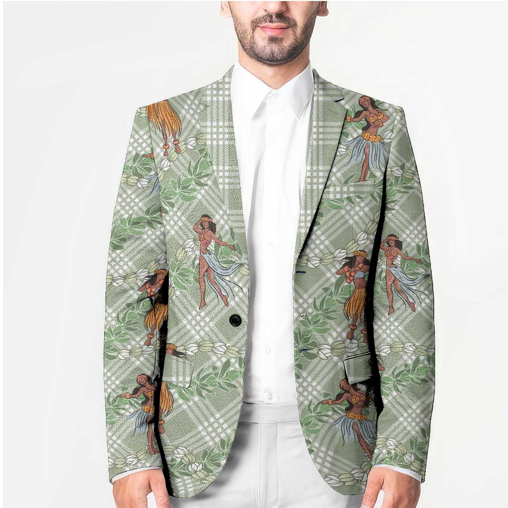 Mint Palaka Hula Girls Seamless Hawaii Aloha Blazer - Polynesian Pride