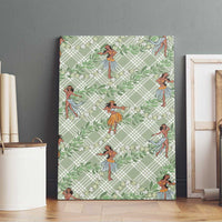 Mint Palaka Hula Girls Seamless Hawaii Aloha Canvas Wall Art - Polynesian Pride