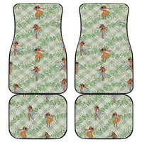 Mint Palaka Hula Girls Seamless Hawaii Aloha Car Mats - Polynesian Pride