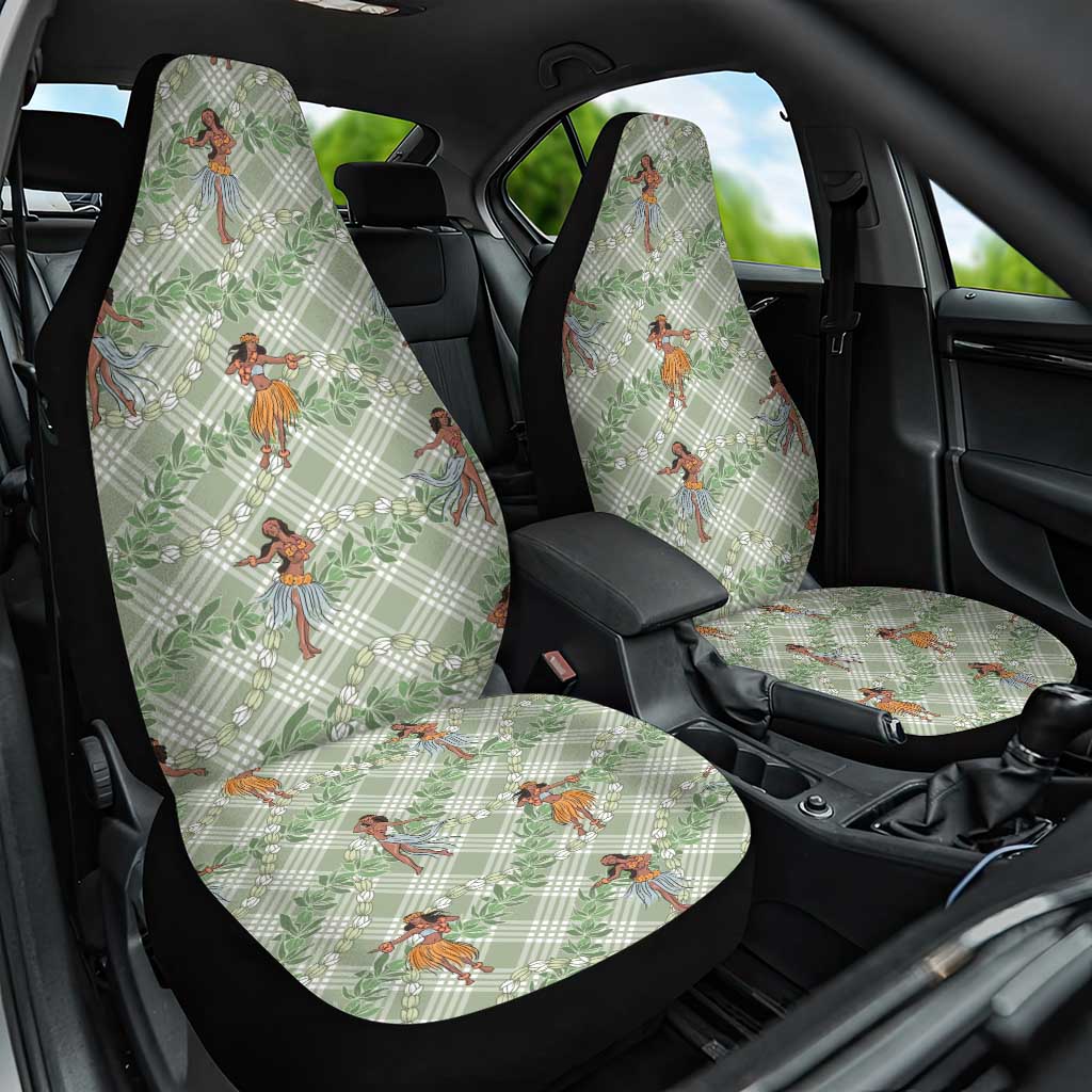 Mint Palaka Hula Girls Seamless Hawaii Aloha Car Seat Cover - Polynesian Pride