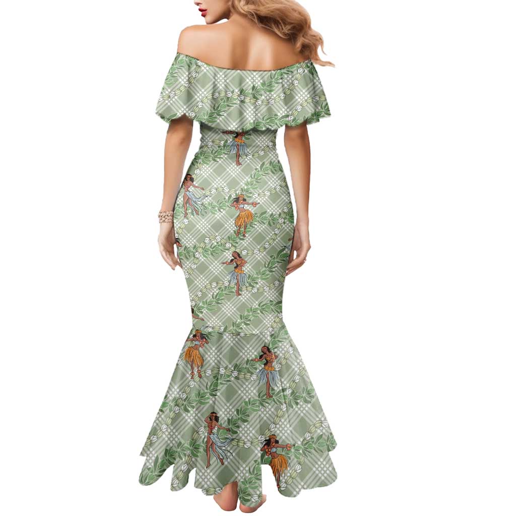 Mint Palaka Hula Girls Seamless Hawaii Aloha Mermaid Dress LT7 - Polynesian Pride
