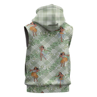 Mint Palaka Hula Girls Seamless Hawaii Aloha Sleeveless Hoodie - Polynesian Pride