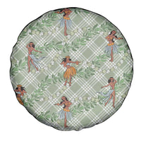 Mint Palaka Hula Girls Seamless Hawaii Aloha Spare Tire Cover - Polynesian Pride