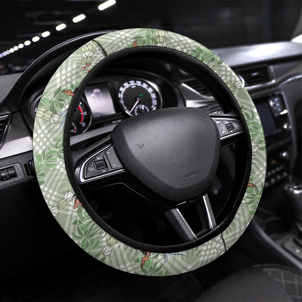 Mint Palaka Hula Girls Seamless Hawaii Aloha Steering Wheel Cover - Polynesian Pride