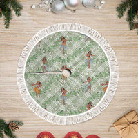 Mint Palaka Hula Girls Seamless Hawaii Aloha Tree Skirt - Polynesian Pride