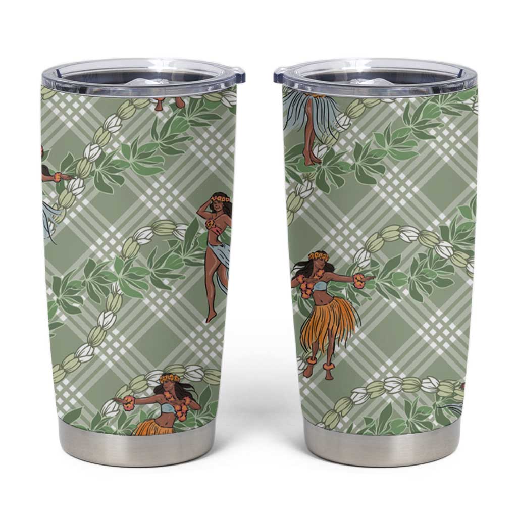 Mint Palaka Hula Girls Seamless Hawaii Aloha Tumbler Cup - Polynesian Pride