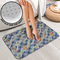 Navy Blue Palaka Hula Girls Seamless Hawaii Aloha Bathroom Set LT7 - Polynesian Pride