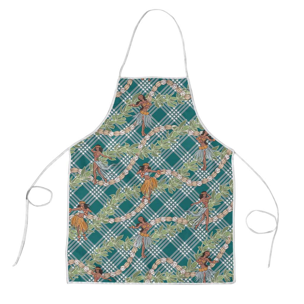 Teal Palaka Hula Girls Seamless Hawaii Aloha Apron LT7 Teal - Polynesian Pride
