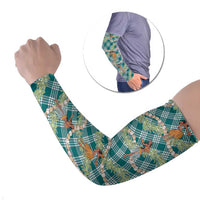 Teal Palaka Hula Girls Seamless Hawaii Aloha Arm Sleeves - Polynesian Pride
