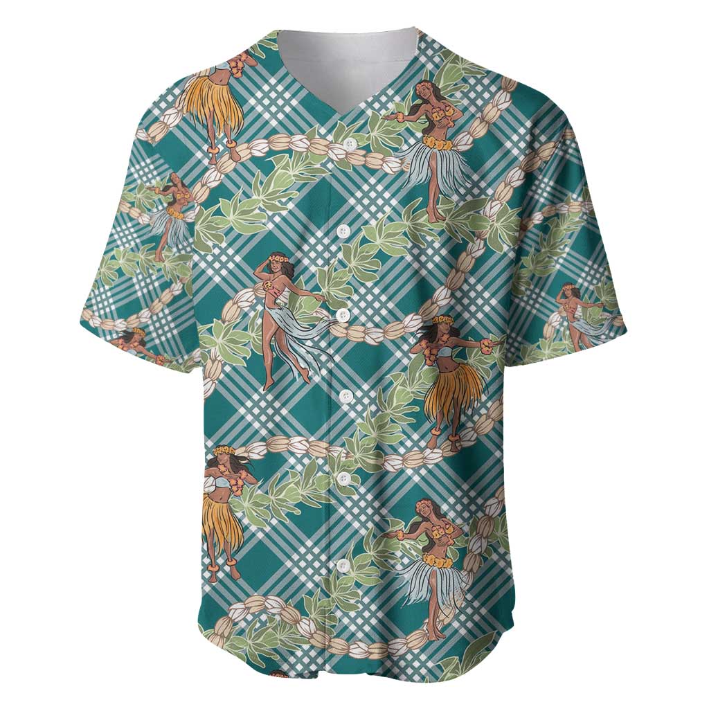 Teal Palaka Hula Girls Seamless Hawaii Aloha Baseball Jersey - Polynesian Pride