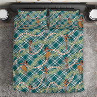 Teal Palaka Hula Girls Seamless Hawaii Aloha Bedding Set - Polynesian Pride