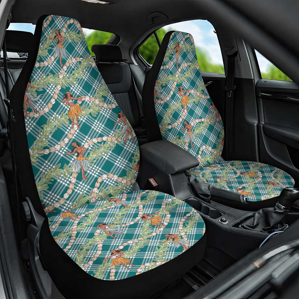 Teal Palaka Hula Girls Seamless Hawaii Aloha Car Seat Cover - Polynesian Pride