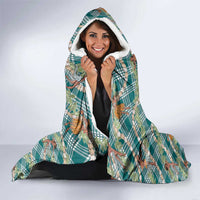 Teal Palaka Hula Girls Seamless Hawaii Aloha Hooded Blanket - Polynesian Pride