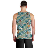 Teal Palaka Hula Girls Seamless Hawaii Aloha Men Tank Top LT7 - Polynesian Pride