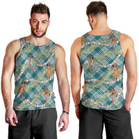Teal Palaka Hula Girls Seamless Hawaii Aloha Men Tank Top LT7 - Polynesian Pride