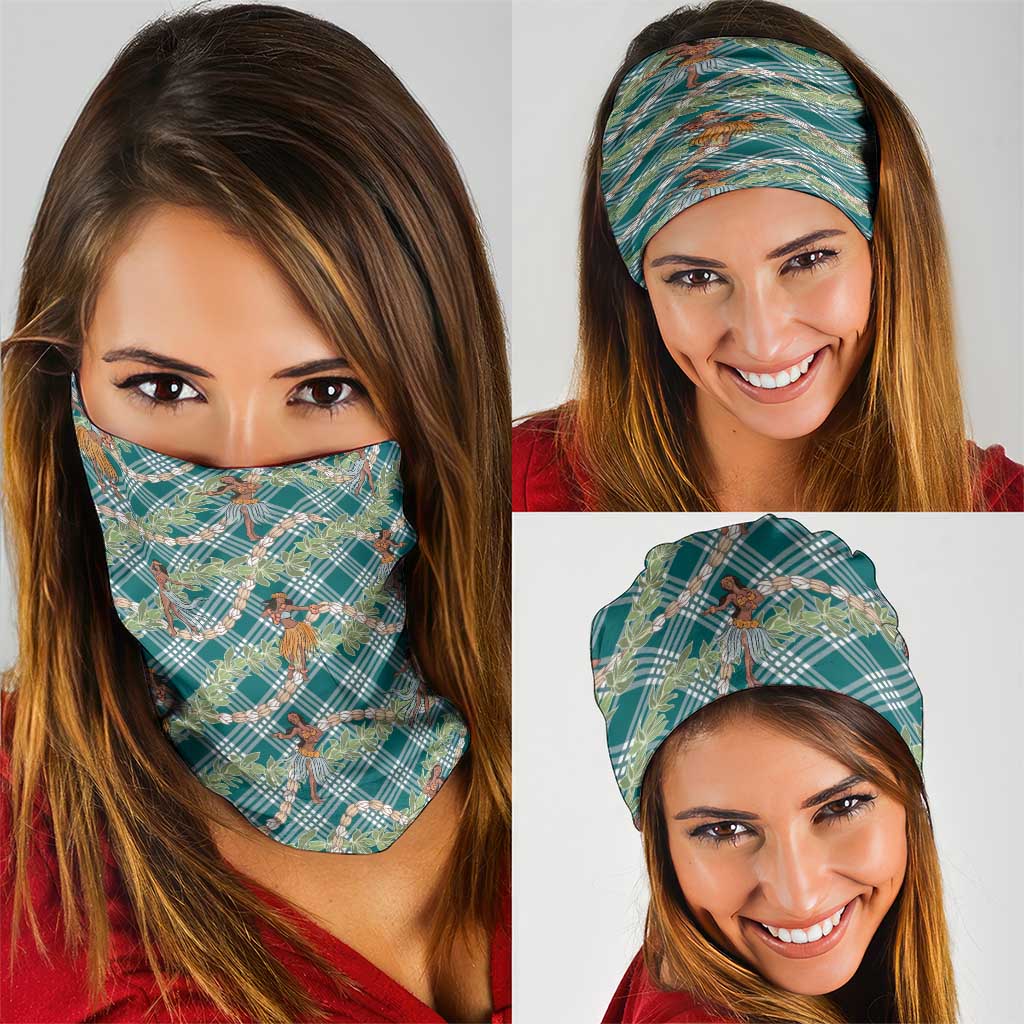 Teal Palaka Hula Girls Seamless Hawaii Aloha Neck Gaiter LT7 - Polynesian Pride
