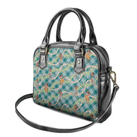 Teal Palaka Hula Girls Seamless Hawaii Aloha Shoulder Handbag - Polynesian Pride