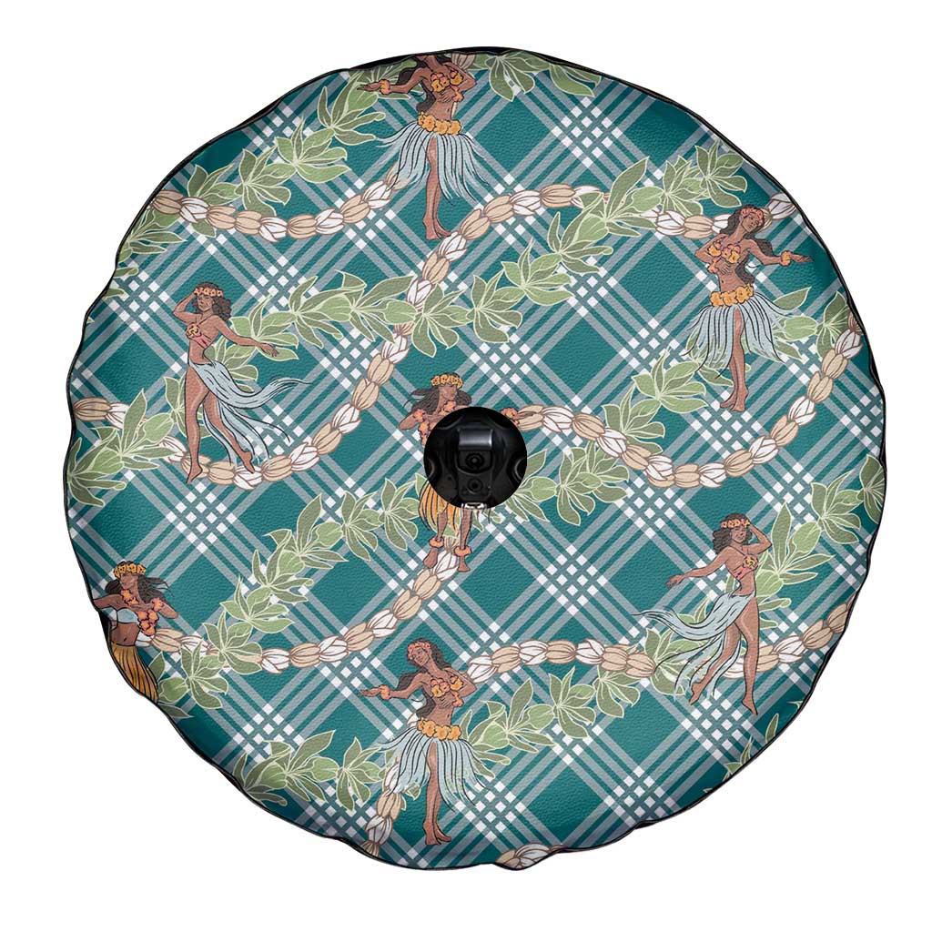 Teal Palaka Hula Girls Seamless Hawaii Aloha Spare Tire Cover LT7 - Polynesian Pride