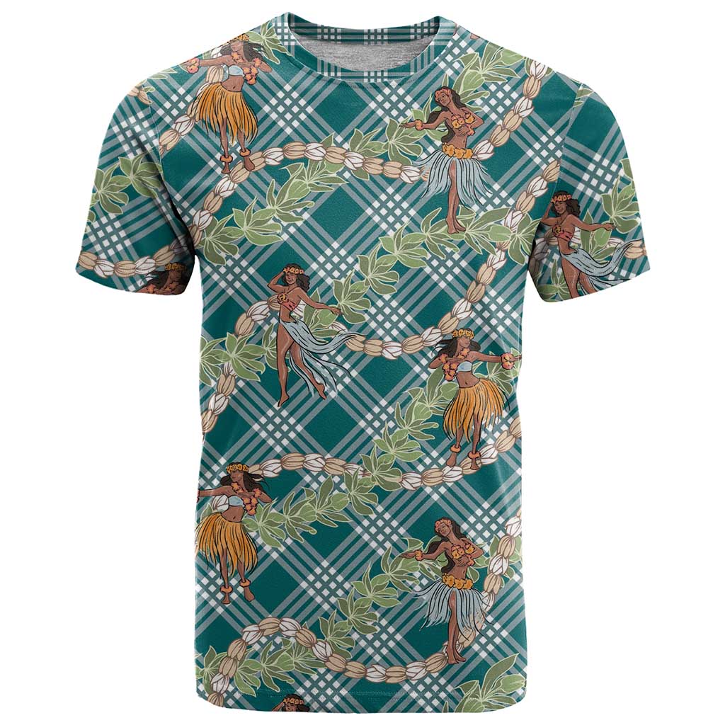 Teal Palaka Hula Girls Seamless Hawaii Aloha T Shirt - Polynesian Pride