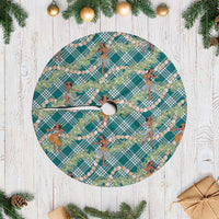 Teal Palaka Hula Girls Seamless Hawaii Aloha Tree Skirt - Polynesian Pride
