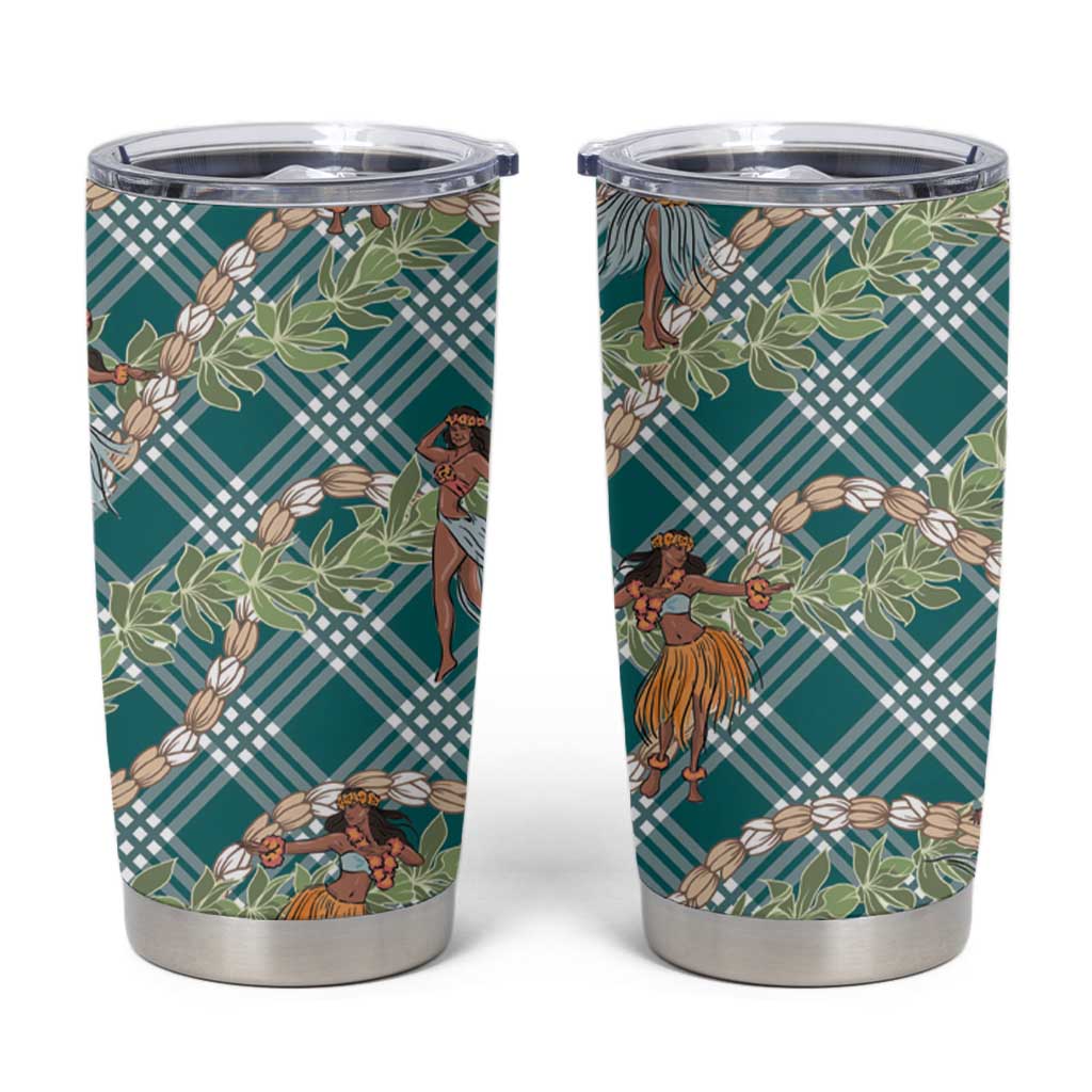 Teal Palaka Hula Girls Seamless Hawaii Aloha Tumbler Cup - Polynesian Pride
