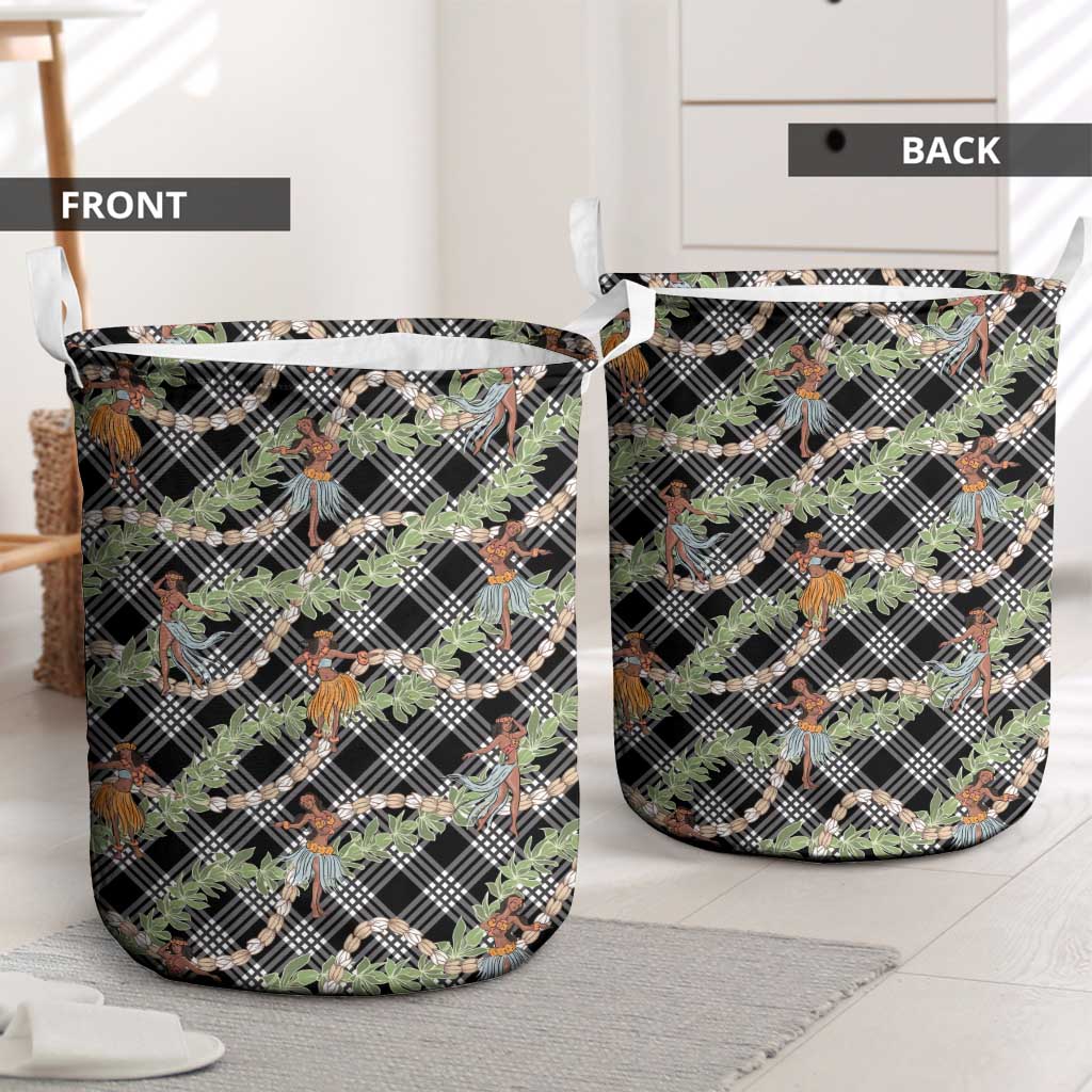 Sable Palaka Hula Girls Seamless Hawaii Aloha Laundry Basket - Polynesian Pride