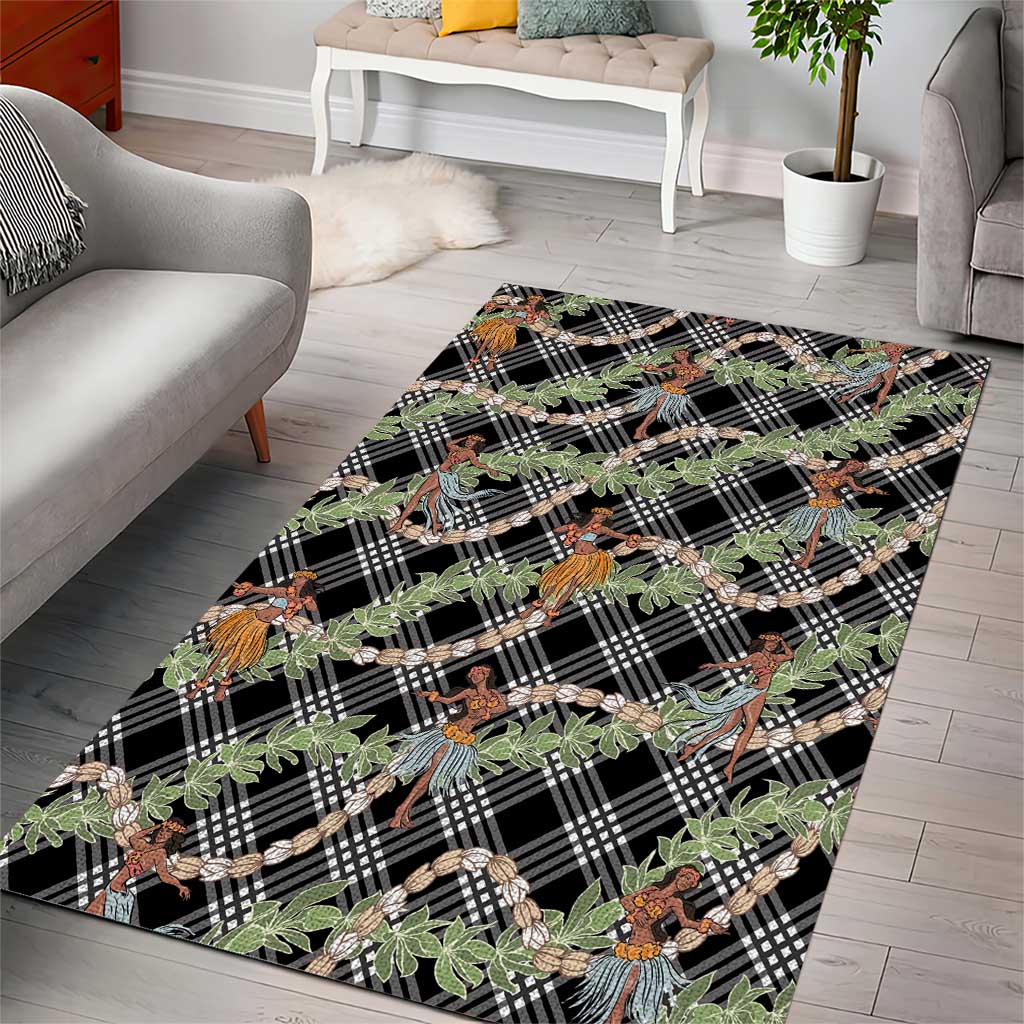 Sable Palaka Hula Girls Seamless Hawaii Aloha Area Rug - Polynesian Pride